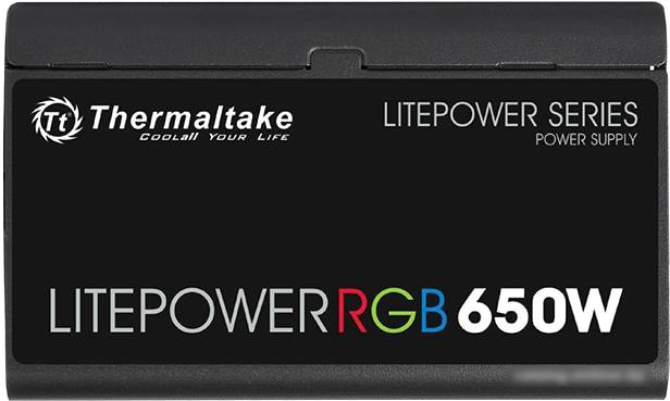 Блок питания Thermaltake Litepower RGB 650W LTP-650AL2NK - фото 2 - id-p213221979