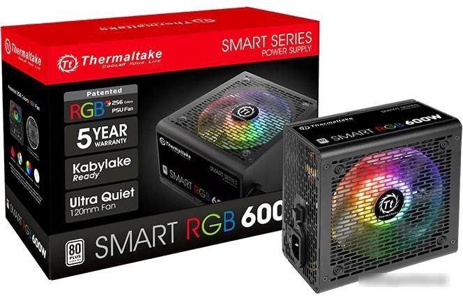 Блок питания Thermaltake Smart RGB 600W (230V) SPR-600AH2NK-2 - фото 5 - id-p213222004