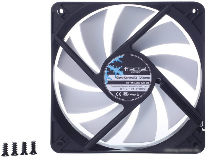 Вентилятор для корпуса Fractal Design Silent R3 120мм FD-FAN-SSR3-120-WT - фото 1 - id-p213223690