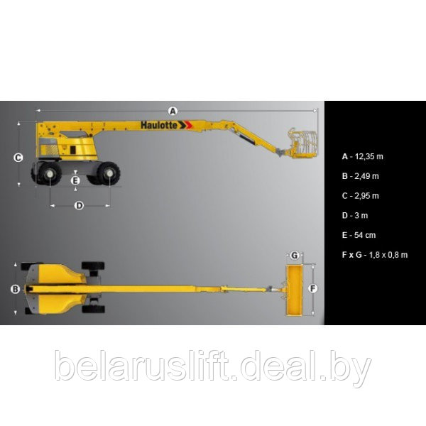 Аренда Подъемника телескопического самоходного 28 м Haulotte H 28TJ+ (доставка на объект) - фото 4 - id-p30324826