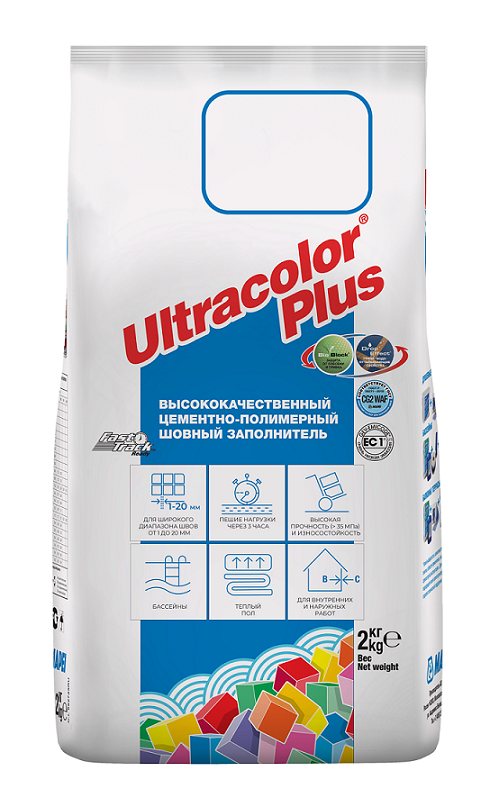 Фуга Mapei ULTRACOLOR PLUS №100 белый 2 кг - фото 5 - id-p213321318