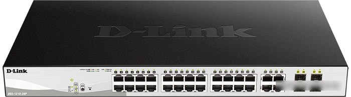 Управляемый коммутатор 2-го уровня D-Link DGS-1210-28P/F3A - фото 1 - id-p213226531