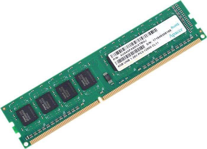 Оперативная память Apacer 4Gb DDR3 PC3-12800 [AU04GFA60CATBGJ] - фото 1 - id-p213228001