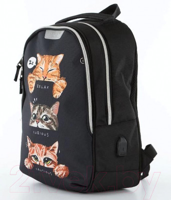 Школьный рюкзак Ecotope Kids Коты / 057-22003/1-33-CLR - фото 2 - id-p213330930