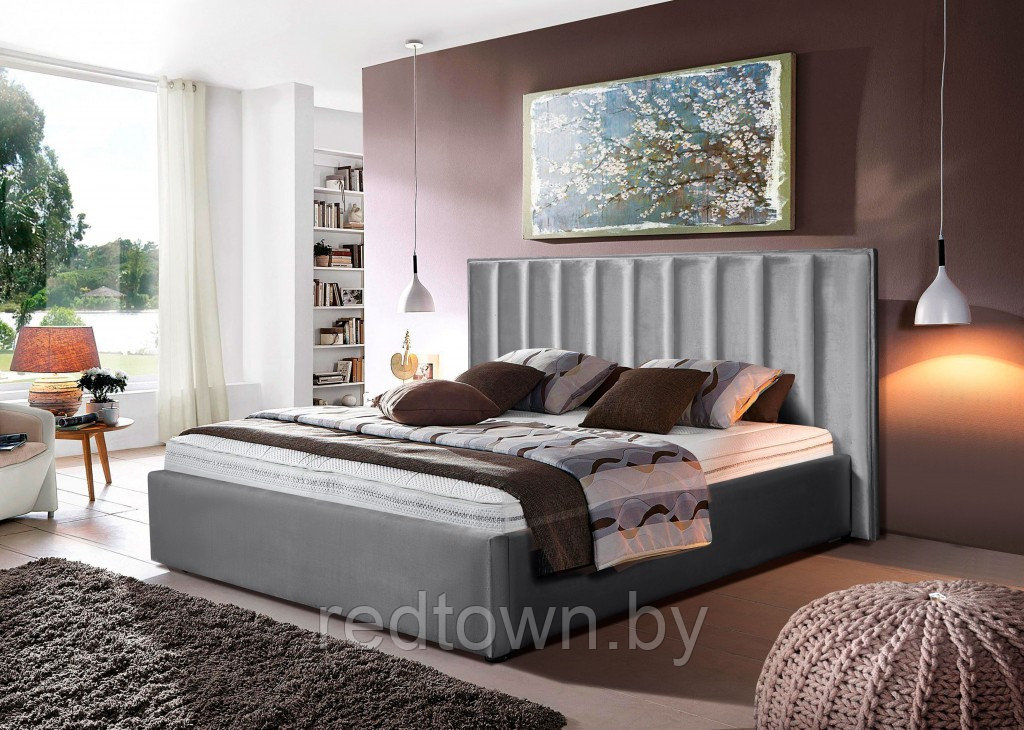 Кровать Ева 90 , 120, 140 , 160 , 180 , 200 см, с мягким изголовьем - фото 1 - id-p213348584
