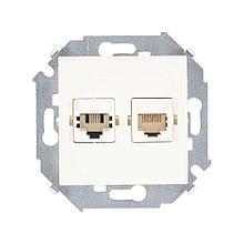 1591590-031 Розетка комбинированная RJ11 + RJ45 Cat.5e
UTP (Systimax) цвета слоновая кость