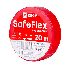 Изолента ПВХ красная 19мм 20м EKF SafeFlex