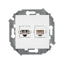1591590-030 Розетка комбинированная RJ11 + RJ45 Cat.5e
UTP (Systimax) белого цвета