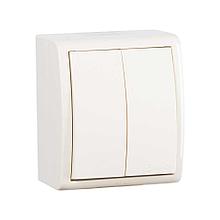 1594398-031 Двухклавишный выключатель IP54 10AX
250В~ цвета слоновая кость Aqua