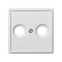 2705097-030 Накладка для розетки R-TV+SAT с пиктограммой
"R-TV SAT" IK07 белого цвета Scudo