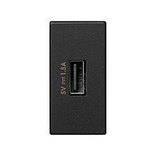 K126C/14 Зарядное устройство USB узкий модуль 
K45 5В 1.5A 230В~ цвета графит с винтовым соединением Simon K45