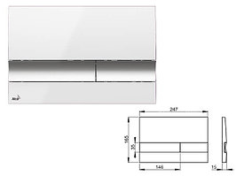 Кнопка для инсталляции (белый/хром-глянец), Alcaplast