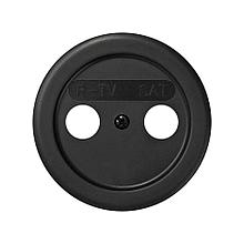 88097-38 Накладка для розетки R-TV+SAT с пиктограммой
"R-TV SAT" цвета графит
