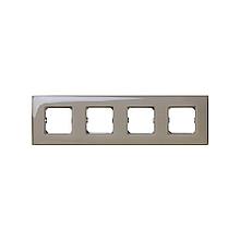 27774-34 Рамка на 4 поста глянцевая дымчатого
цвета с суппортом Neos