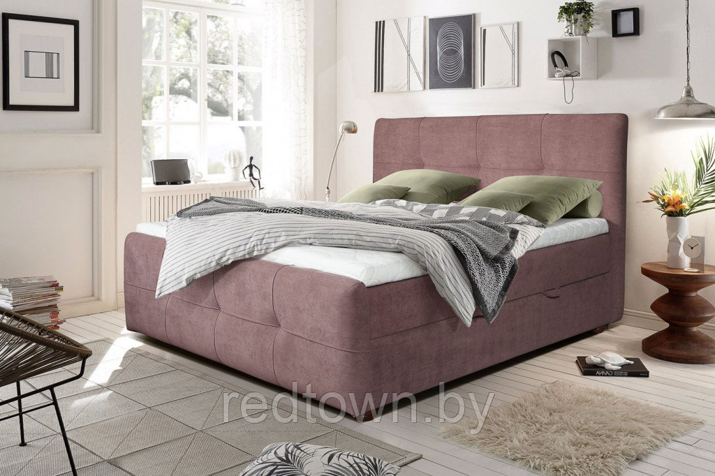 Кровать Яна 140, 160 , 180 ,200 см, с мягким изголовьем - фото 1 - id-p213359560
