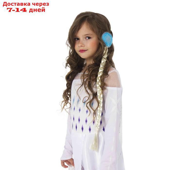 Карнавальный костюм "Эльза 2", белое платье, р.34, рост 134 см - фото 2 - id-p213286804