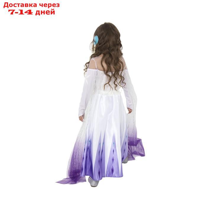 Карнавальный костюм "Эльза 2", белое платье, р.34, рост 134 см - фото 3 - id-p213286804