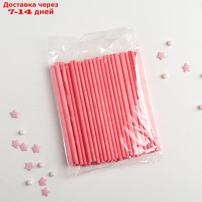 Палочки для кейкпопсов, 10×0,2 см, 100 шт, цвет розовый - фото 2 - id-p213285465