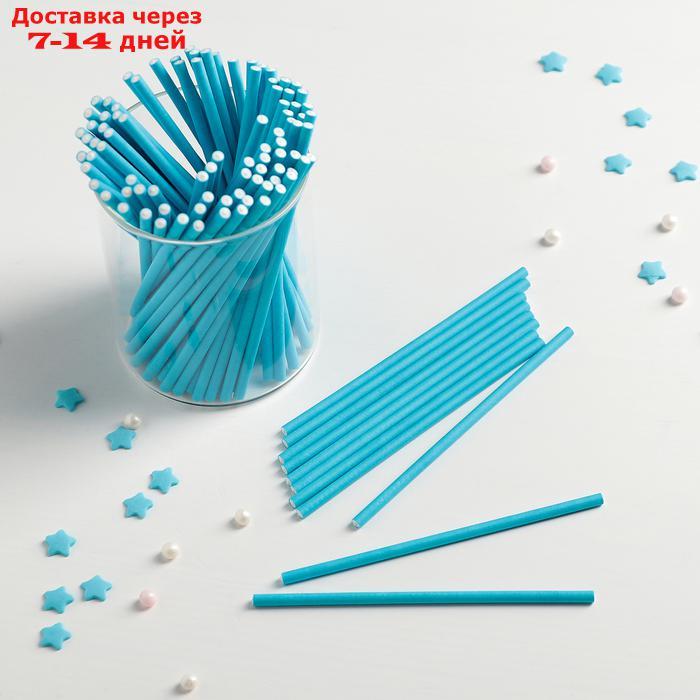 Палочки для кейкпопсов, 10×0,2 см, 100 шт, цвет синий - фото 1 - id-p213285466