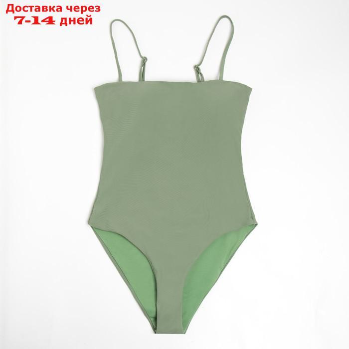 Купальный костюм слитный Basic MINAKU цвет зелёный, р-р 50 - фото 6 - id-p213287145
