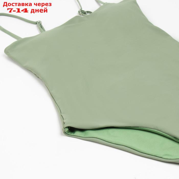Купальный костюм слитный Basic MINAKU цвет зелёный, р-р 50 - фото 7 - id-p213287145