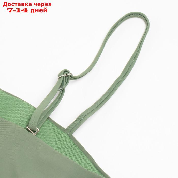 Купальный костюм слитный Basic MINAKU цвет зелёный, р-р 50 - фото 8 - id-p213287145