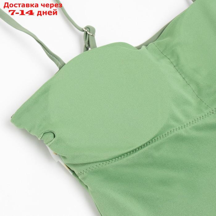 Купальный костюм слитный Basic MINAKU цвет зелёный, р-р 50 - фото 9 - id-p213287145