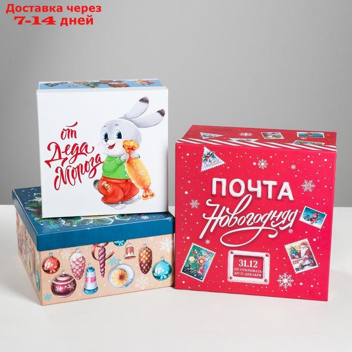 Набор подарочных коробок 3 в 1 "Советский", 18 х 18 х 10 22 х 22 х 12 см - фото 1 - id-p213284583