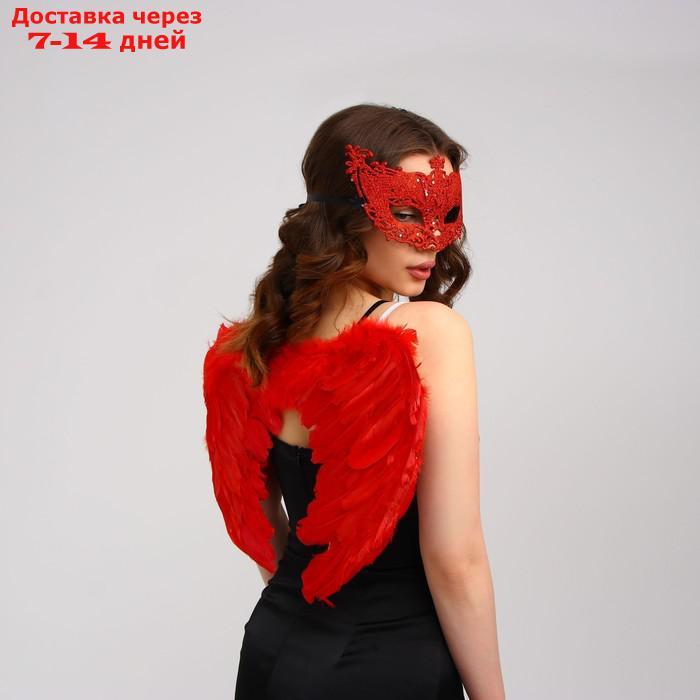 Карнавальный набор "Красный ангел", крылья, маска - фото 3 - id-p213284631