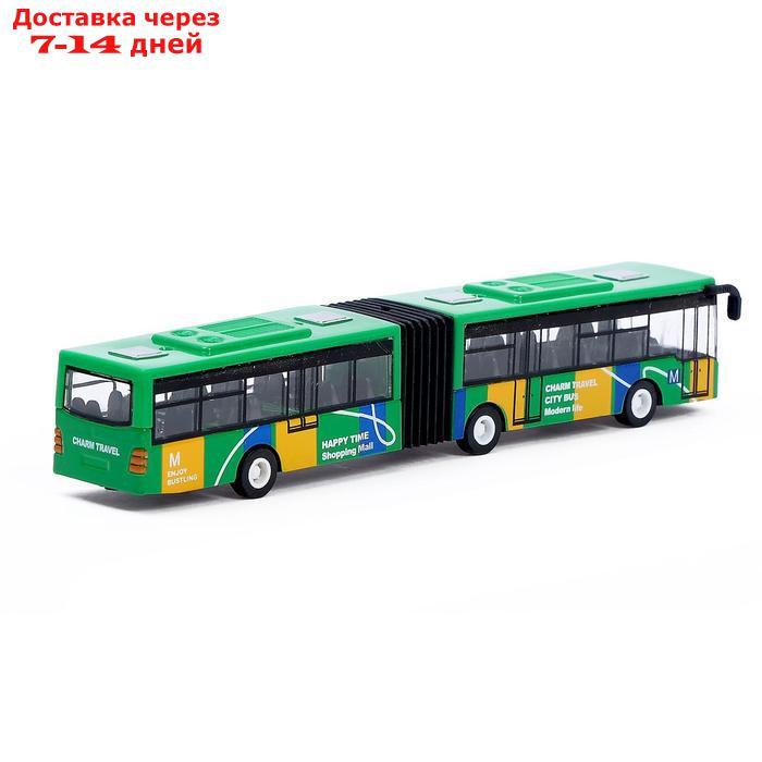 Автобус металлический "Городской транспорт", инерционный, масштаб 1:64, цвет зелёный - фото 3 - id-p213283822