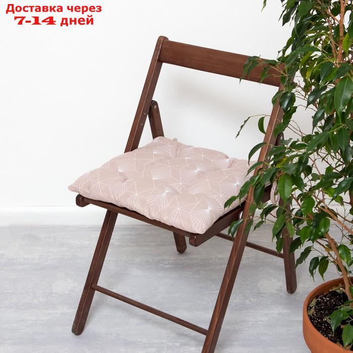 Сидушка на стул "Доляна" Geometry 42х42х7см, 100% хлопок, 164 г/м2 - фото 1 - id-p213287365