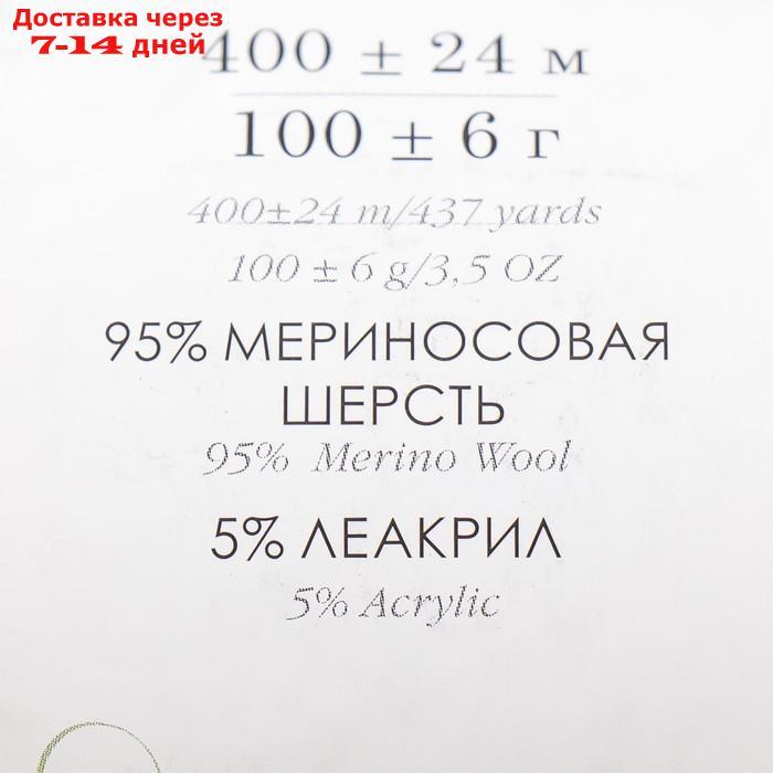 Пряжа "Австралийский меринос" 95%меринос. шерсть,5% акрил объёмный 400м/100гр (351-Св.корал - фото 2 - id-p213284792