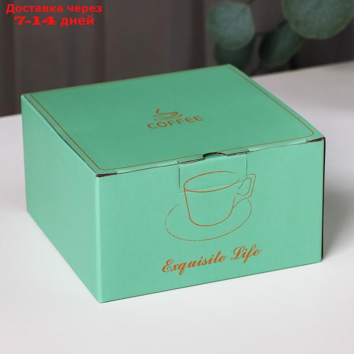 Чайная пара "Чайная роза", чашка 200 мл, блюдце 13,5 см, цвет голубой - фото 5 - id-p213285909