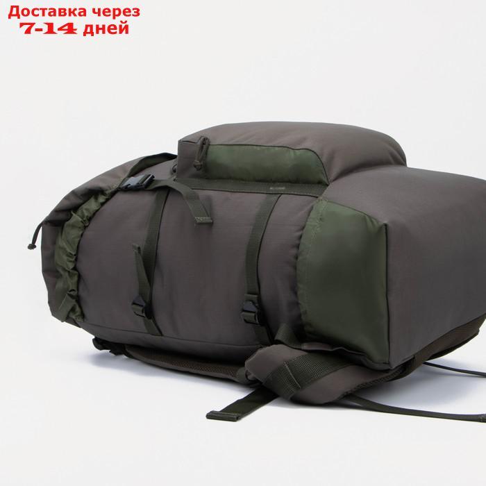 Рюкзак туристический, 70 л, отдел на молнии, 3 наружных кармана, цвет хаки - фото 5 - id-p213287616