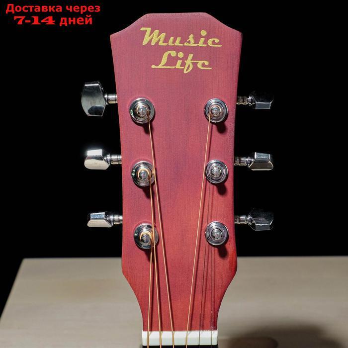 Гитара акустическая, цвет санберст, 104см, с вырезом - фото 2 - id-p213286214