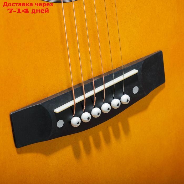 Гитара акустическая, цвет санберст, 104см, с вырезом - фото 4 - id-p213286214