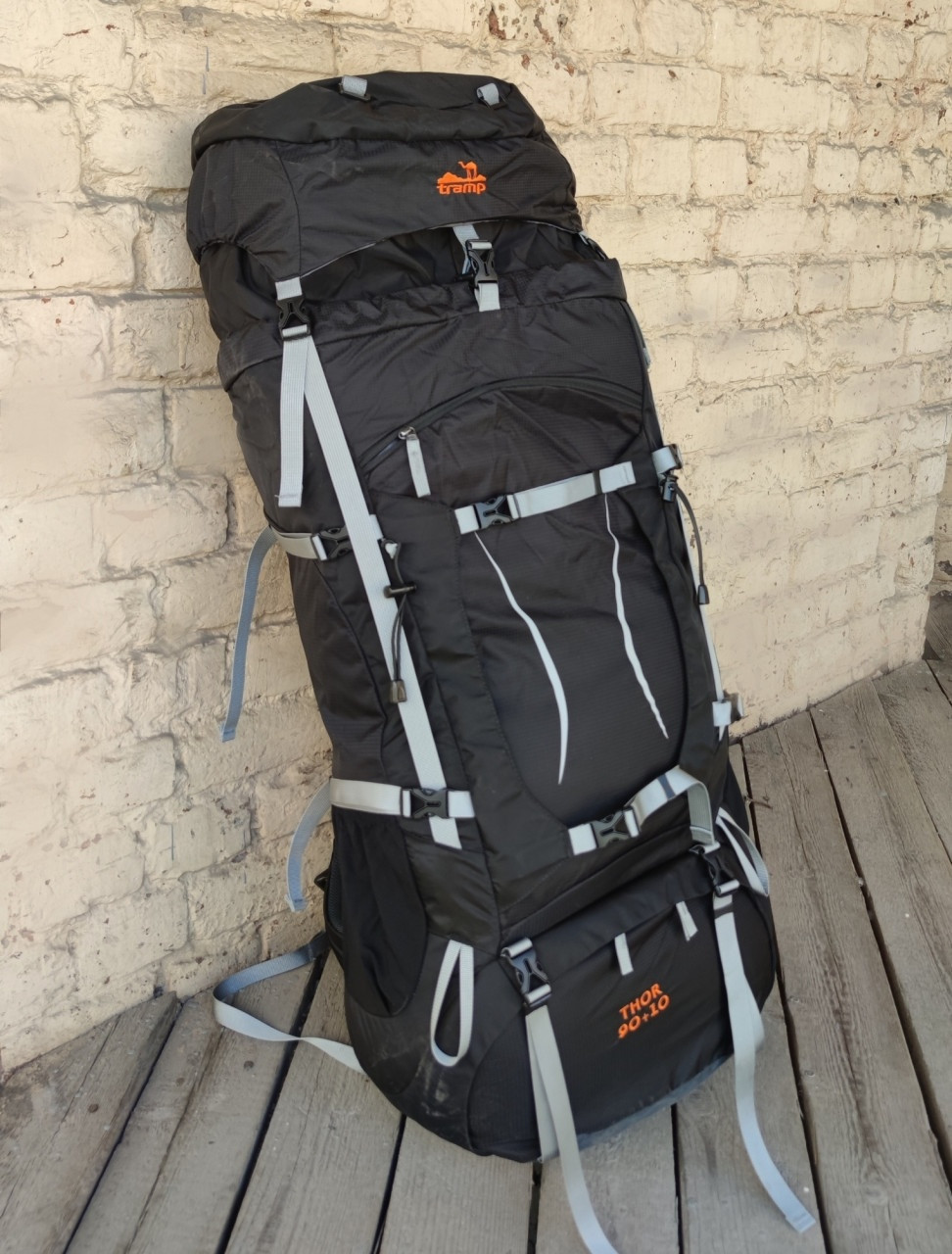 Рюкзак туристический Tramp Thor 90+10 л (черный) - фото 2 - id-p213288300