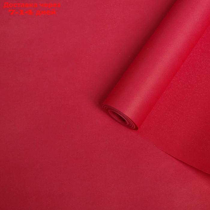 Бумага упаковочная крафт двусторонняя, малиновый, 0,5 х 10 м, 70 г/м² /м2 - фото 1 - id-p213285218