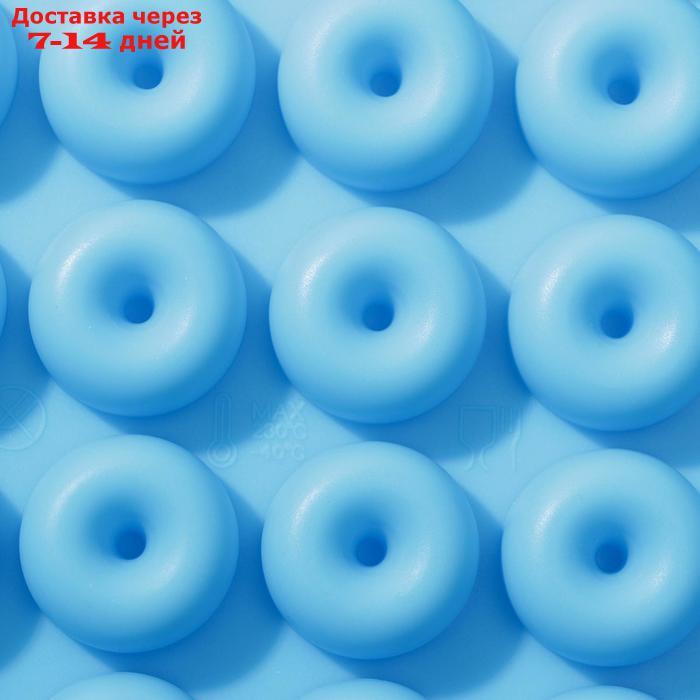 Форма для мармелада "Пончики", 21,5×20 см, 64 ячейки (d=2 см), цвет МИКС - фото 4 - id-p213285327