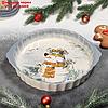 Блюдо для запекания "Рождественский снеговик" 28,8х25х4,3 см, фото 3