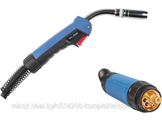 Горелка сварочная MIG MAG WG-25AK (3м, 230А) SOLARIS (CO2 - 230A, Ar(Ar+CO2) - 200A, 0.8-1.2мм, ПВ - 60%, 3 - фото 1 - id-p213361411