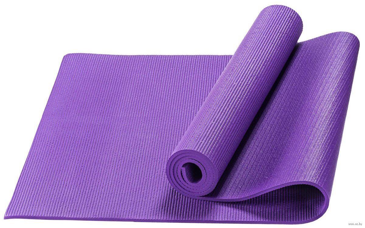 Коврик Yoga mat 173*61*0,5   фиолетовый ,  в чехле