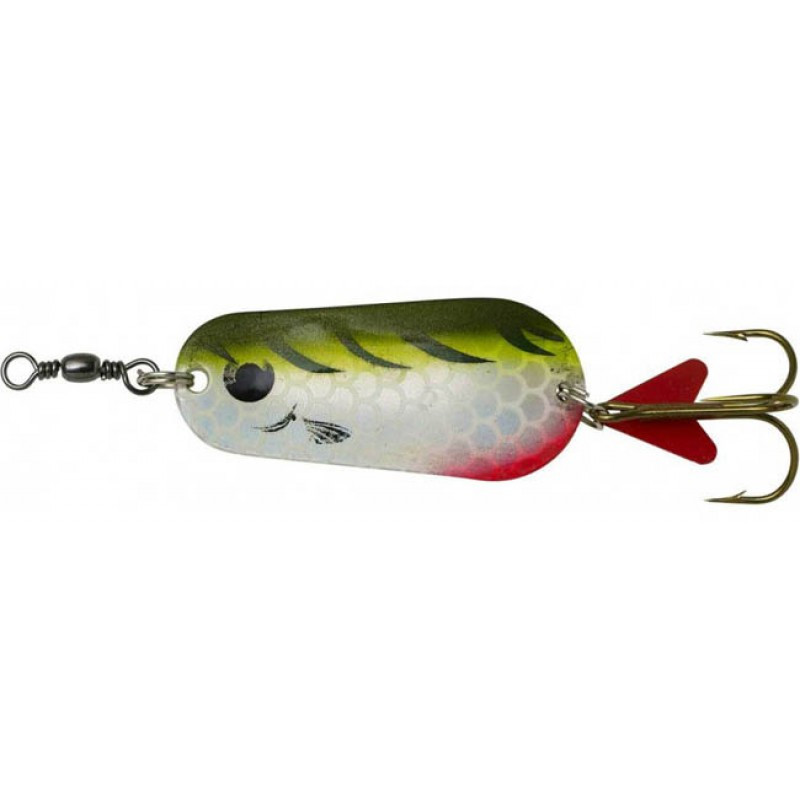 Блесна колебающаяся DAM FZ Standard Spoon 5.5cm 22g S Olive/Chartreuse Tiger Uv - фото 1 - id-p213379196