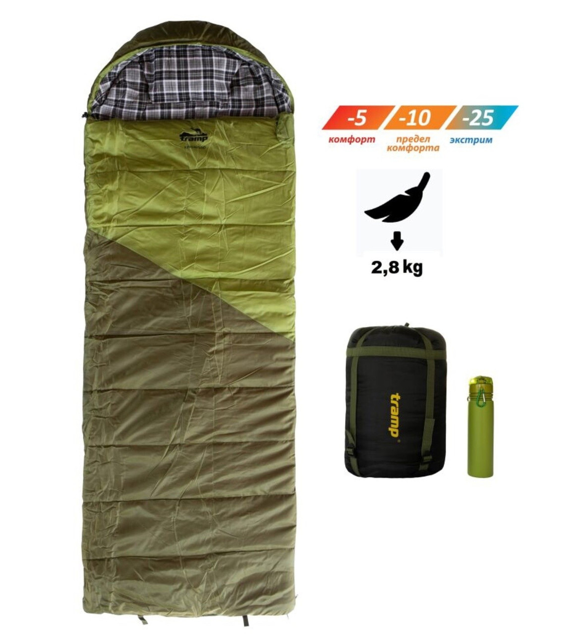 Спальный мешок одеяло Tramp Kingwood Regular 220*80 см (-25°C) - фото 1 - id-p183940767