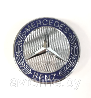 Эмблема MERCEDES (заглушка на пружинках) синяя EM-0013