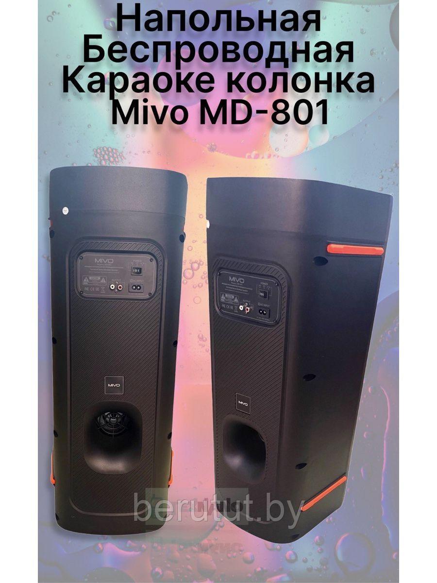 Портативная напольная беспроводная колонка Bluetooth MIVO MD-801 с микрофоном - фото 7 - id-p213387077