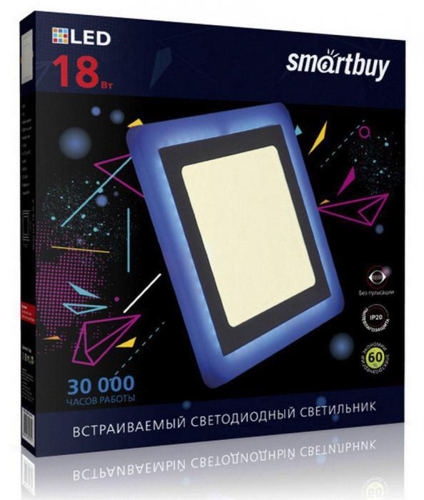 SMARTBUY (SBLSq-DLB-18-3K-B) 18w/3000K+B