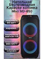 Портативная напольная беспроводная колонка Bluetooth MIVO MD-650 с микрофоном
