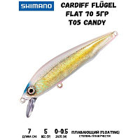 Воблер SHIMANO Cardiff Flügel Flat 70 70mm 5g T05 Candy