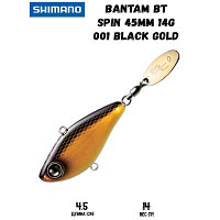 Воблер SHIMANO Bantam BT Spin 45mm 14g 001 Black Gold